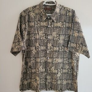 Tori Richard Cotton Lawn Hawaiian Button Up Shirt Men's Size XL Made In USA